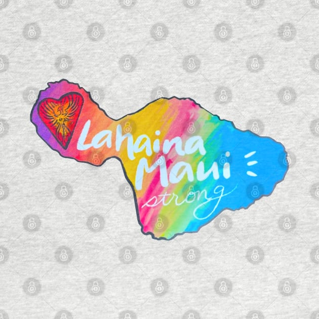 Lahaina Maui Strong, vinyl waterproof sticker, water bottle, Hawaii sticker by Hoahip